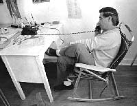Cesar Chavez and his desk