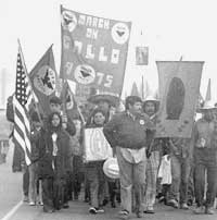 1975 March on Gallo Wine headquarters calling for union elections.